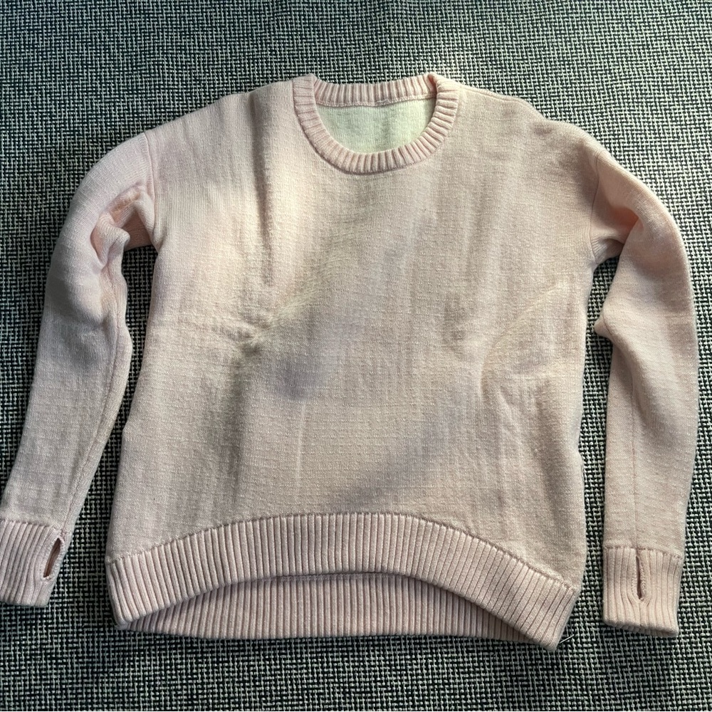 Lululemon very thick sweater light pink